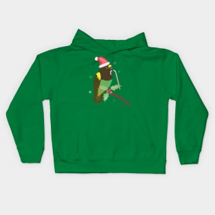 A cute Christmas Meyer's parrot Kids Hoodie